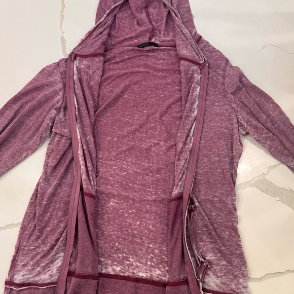 Light Burgundy Zip up hoodie - Picture 3 of 4
